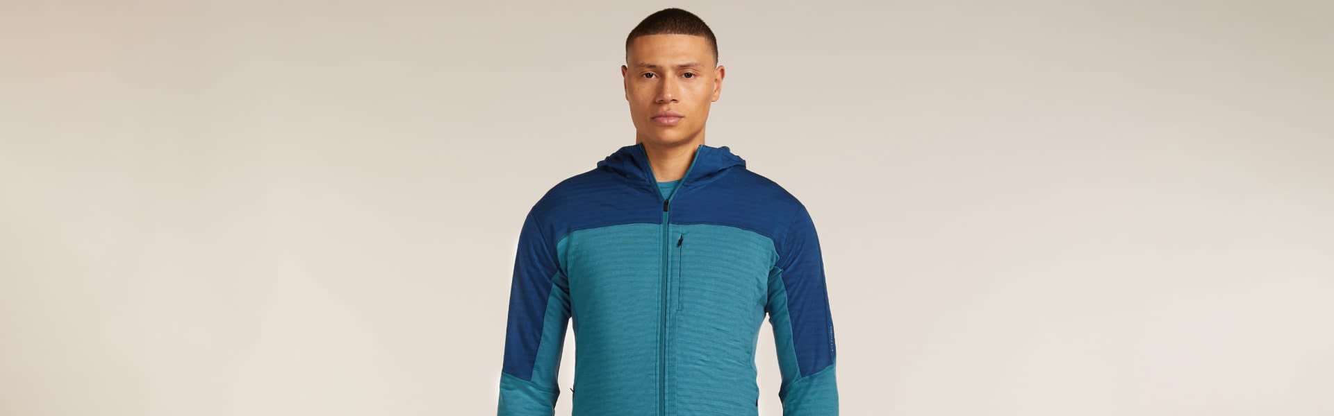 ICEBREAKER REAL FLEECE FLIGHT JACKET 紺 L Men's Merino 560 Realfleece™ Elemental Long Sleeve Zip