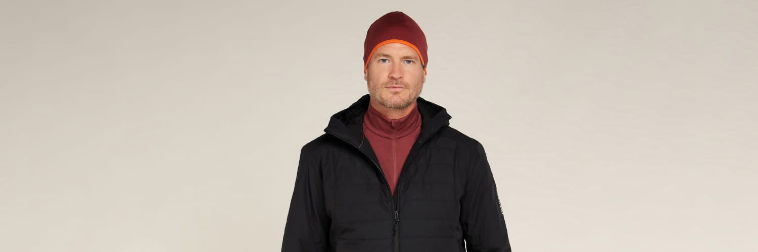 Man wearing icebreaker merinoloft jacket
