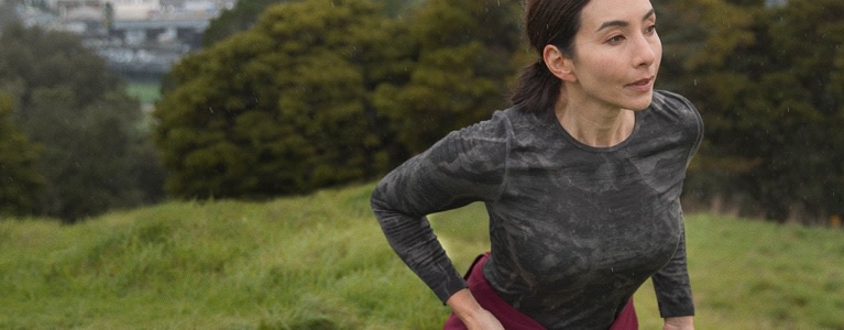 Dr. Michelle Dickinson wearing icebreaker merino baselayer in New Zealand