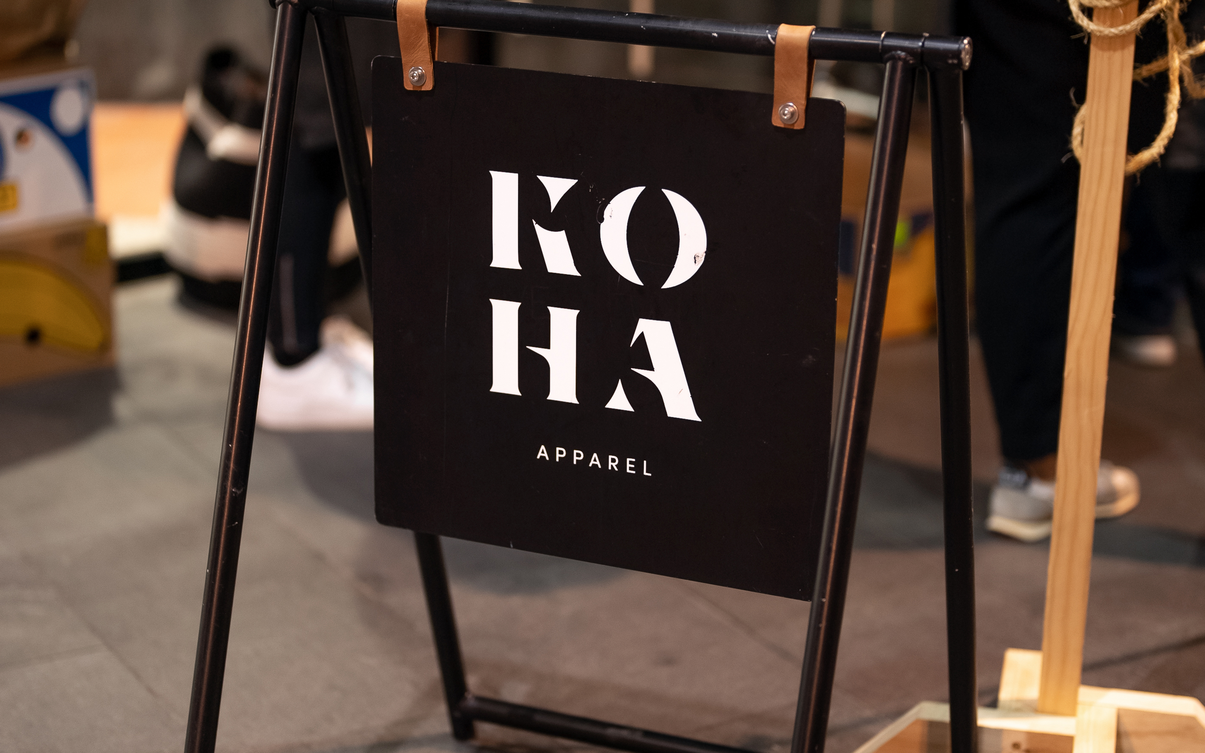 Koha Logo on sign outside stall