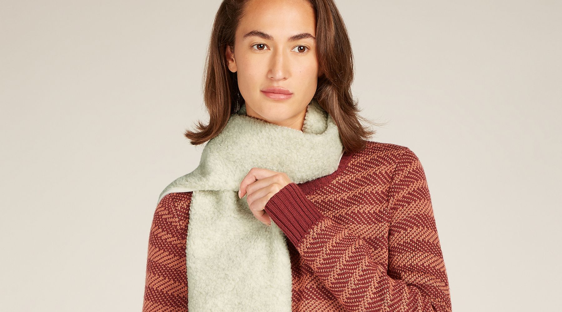 a women wearing a merino wool jumper